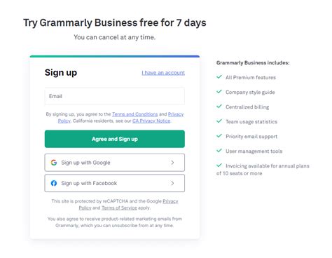 free grammarly business account.